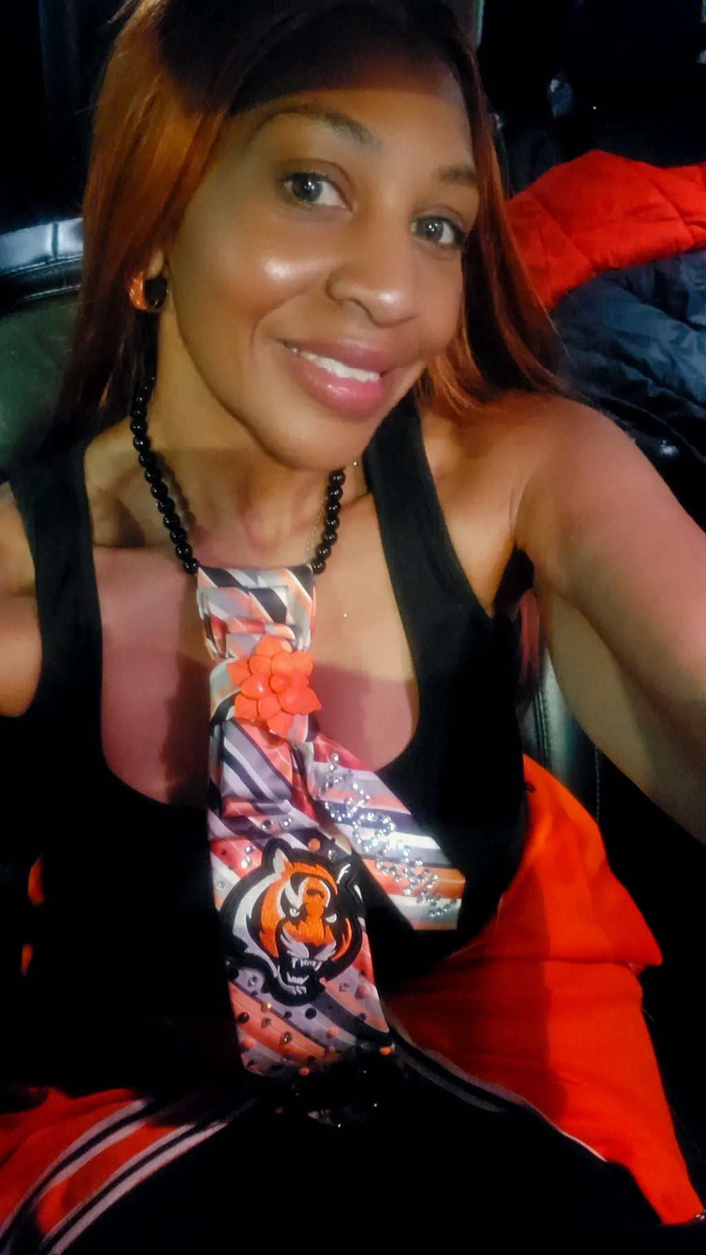 Who Dey Crystal Bengals Statement Tie